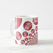 Mug Crimson Vortex : Belle Balle de Cricket Rouge (Devant gauche)