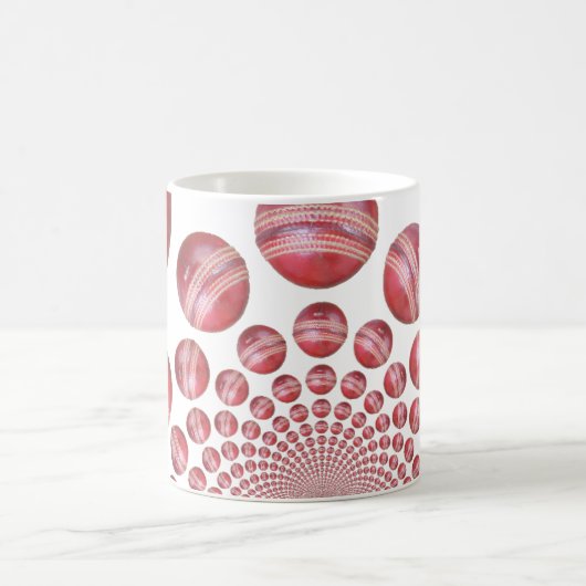Mug Crimson Vortex : Belle Balle de Cricket Rouge (Centre)