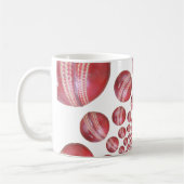 Mug Crimson Vortex : Belle Balle de Cricket Rouge (Gauche)
