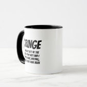 Mug CRINGE – Une fois, j'ai été laissé à table par mon (Devant gauche)