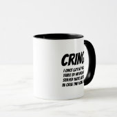 Mug CRINGE – Une fois, j'ai été laissé à table par mon (Devant droit)