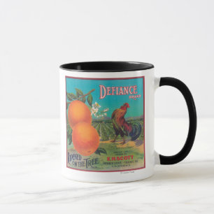 Mug Crique orange de LabelVenice de défi, CA