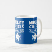 Mug crise de milieu de vie jeu sur - drôle crise de mi (Devant droit)