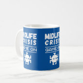Mug crise de milieu de vie jeu sur - drôle crise de mi (Devant gauche)