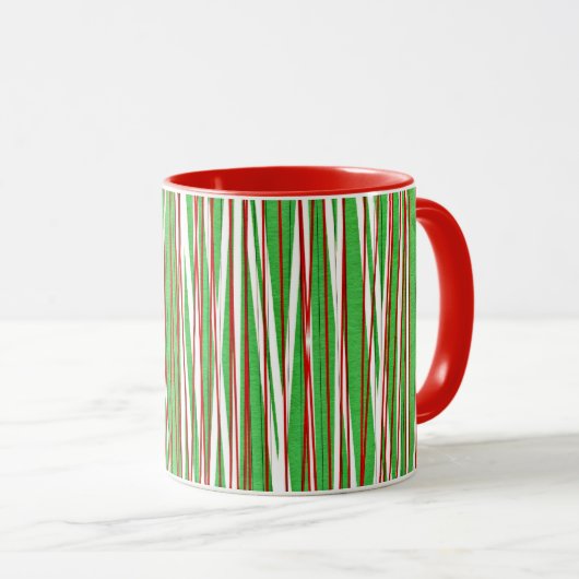 Mug Crise de Noël, rouge et vert (Devant droit)