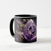 Mug Cristal Améthyste - Crows Blackbird Ravens (Devant gauche)