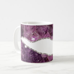 Mug Cristal de pierre précieuse d'améthyste pourpre