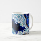 Mug Cristaux de géoode bleu foncé et Art numérique d'o (Devant droit)