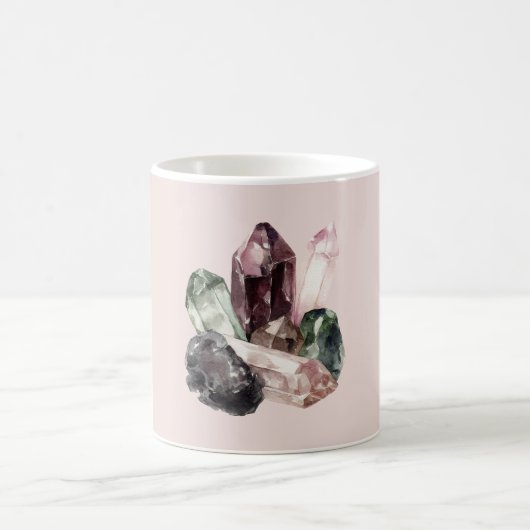 Mug Cristaux de Quartz Rose Bourgogne Vert (Centre)