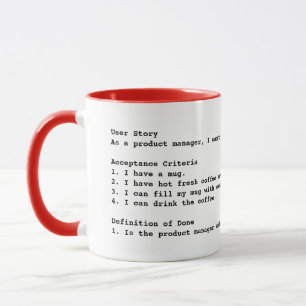 Mug Critères d'acceptation de l'histoire de l'utilisat