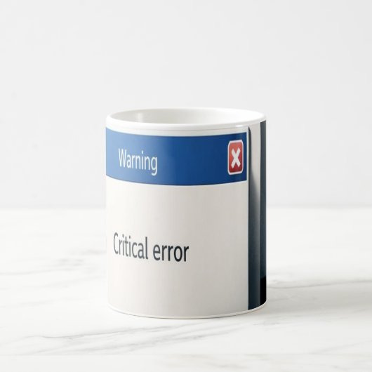 Mug Critical Error — Retro Windows Warning Boxes Graph (Centre)