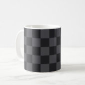 Mug Croate Gray noir À damiers Motif (Devant gauche)