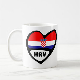 Mug Croatie Code Pays Drapeau Coeur Hrvatska