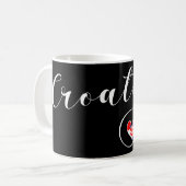 Mug Croatie, Coeur du drapeau croate (Devant gauche)