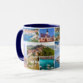 Mug Croatie | Hrvatska | Collage de photos de voyage (Devant gauche)