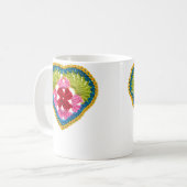 Mug Crochet de cœur en Granny Square (Devant gauche)