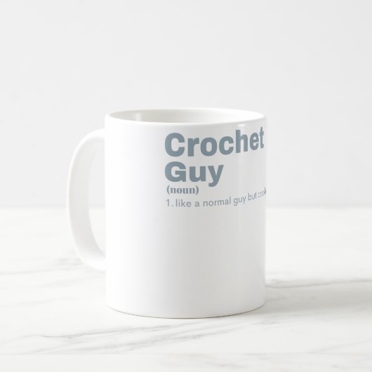 Mug crochet Guy crochet (Devant gauche)