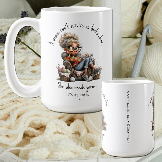Mug Crochet Knit Fun Quote