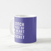 Mug Crochet Lover morceau de mon coeur mignon dire (Devant gauche)