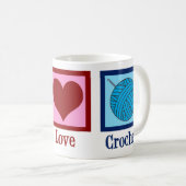 Mug Crochet Peace Love (Devant droit)