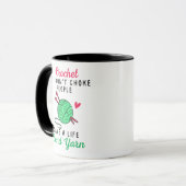 Mug Crochet pour que je n'étouffe pas Tricot Fil (Devant gauche)