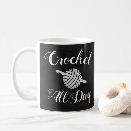 Mug Crochet toute la journée ・ Fil Ball & Hook Crafts (Avec donut)