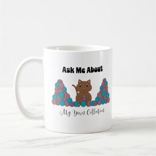Mug Crochet Yarn Collection Chat Funny (Gauche)