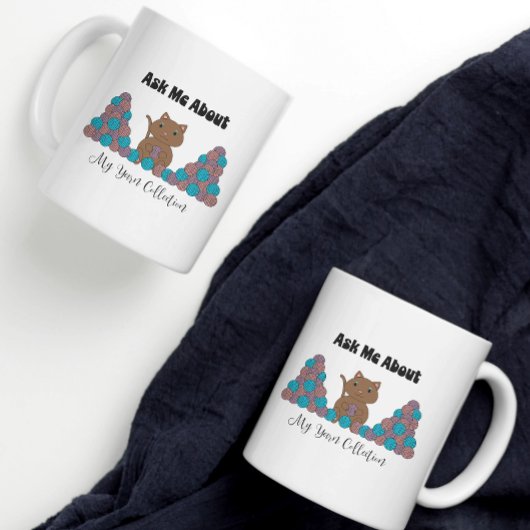 Mug Crochet Yarn Collection Chat Funny