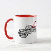 Mug Crocheter me garde sain d'esprit. Habituellement. (Gauche)