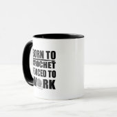 Mug crocheters cadeau drôle crochet devis (Devant gauche)