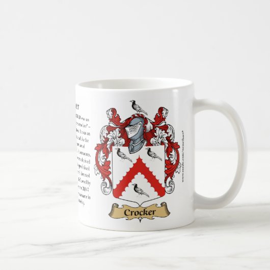 Mug Crocker, l'origine, la signification et la crête (Droite)