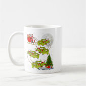 Mug Crocodile Alligators Santa Sleigh Flying Funny Chr (Gauche)