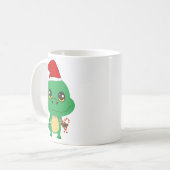 Mug Crocodile de Noël mignon (Devant gauche)