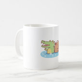 Mug Crocodile Drôle Et Capybara Chilling Dans Sprin Ch (Devant gauche)