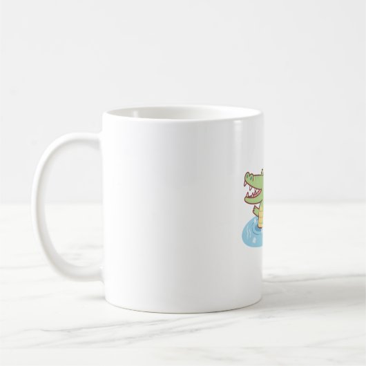 Mug Crocodile Drôle Et Capybara Chilling Dans Sprin Ch (Gauche)