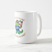 Mug Crocodile Drôle Mangeant de la Crème Glacée Dessin (Devant droit)