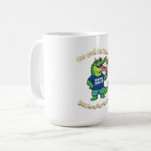 Mug Crocodile Drôle Mangeant de la Crème Glacée Dessin (Devant gauche)