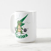 Mug Crocodile Gainz Gym | Exercice de musculation (Devant gauche)