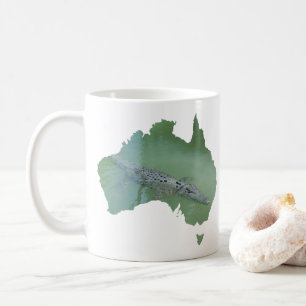 Mug Crocodile Marin Croc Australie Forme Vert