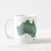 Mug Crocodile Marin Croc Australie Forme Vert (Gauche)