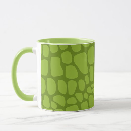 Mug Crocodile Vert Grandes Peau d'animal sauvage motif (Gauche)