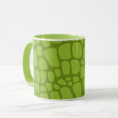 Mug Crocodile Vert Grandes Peau d'animal sauvage motif (Devant gauche)