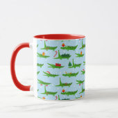 Mug Crocodiles festifs dans les costumes de Noël Motif (Gauche)