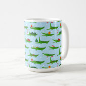 Mug Crocodiles festifs dans les costumes de Noël Motif (Devant droit)