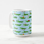 Mug Crocodiles festifs dans les costumes de Noël Motif (Devant gauche)