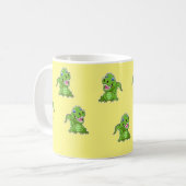 Mug Crocodiles verts sur jaune (Devant gauche)