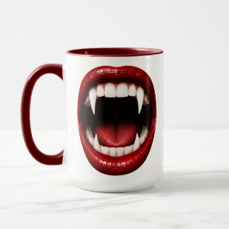 Mug Crocs de Vampire Lèvres Rouges Bouche Ouverte Hall
