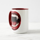 Mug Crocs de Vampire Lèvres Rouges Bouche Ouverte Hall (Devant gauche)