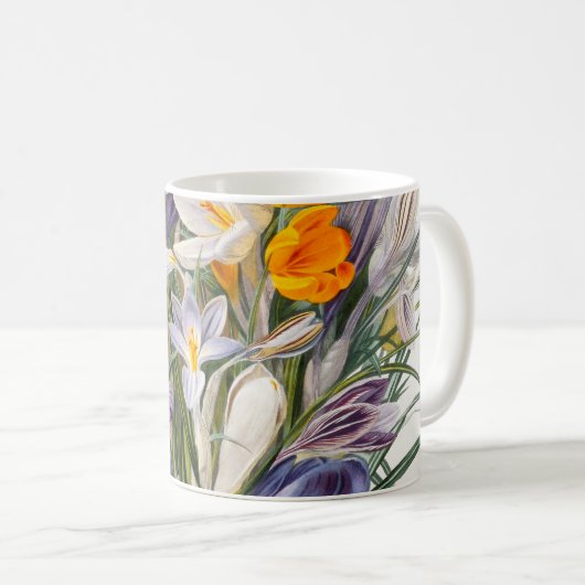 Mug Crocus Spring Flower Botanique Floral Art (Devant droit)