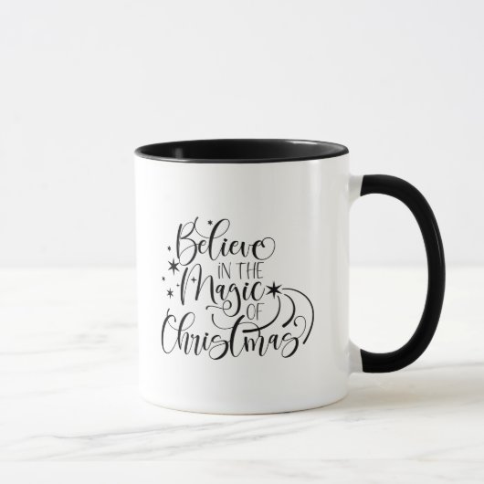 Mug Croire À La Magie De Noël - Calligraphie (Droite)